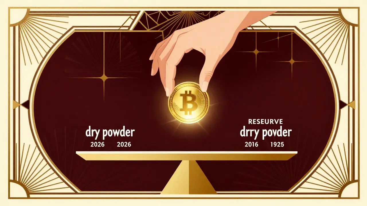 Vintage Art Deco illustration of a hand adding a stablecoin to a financial reserve