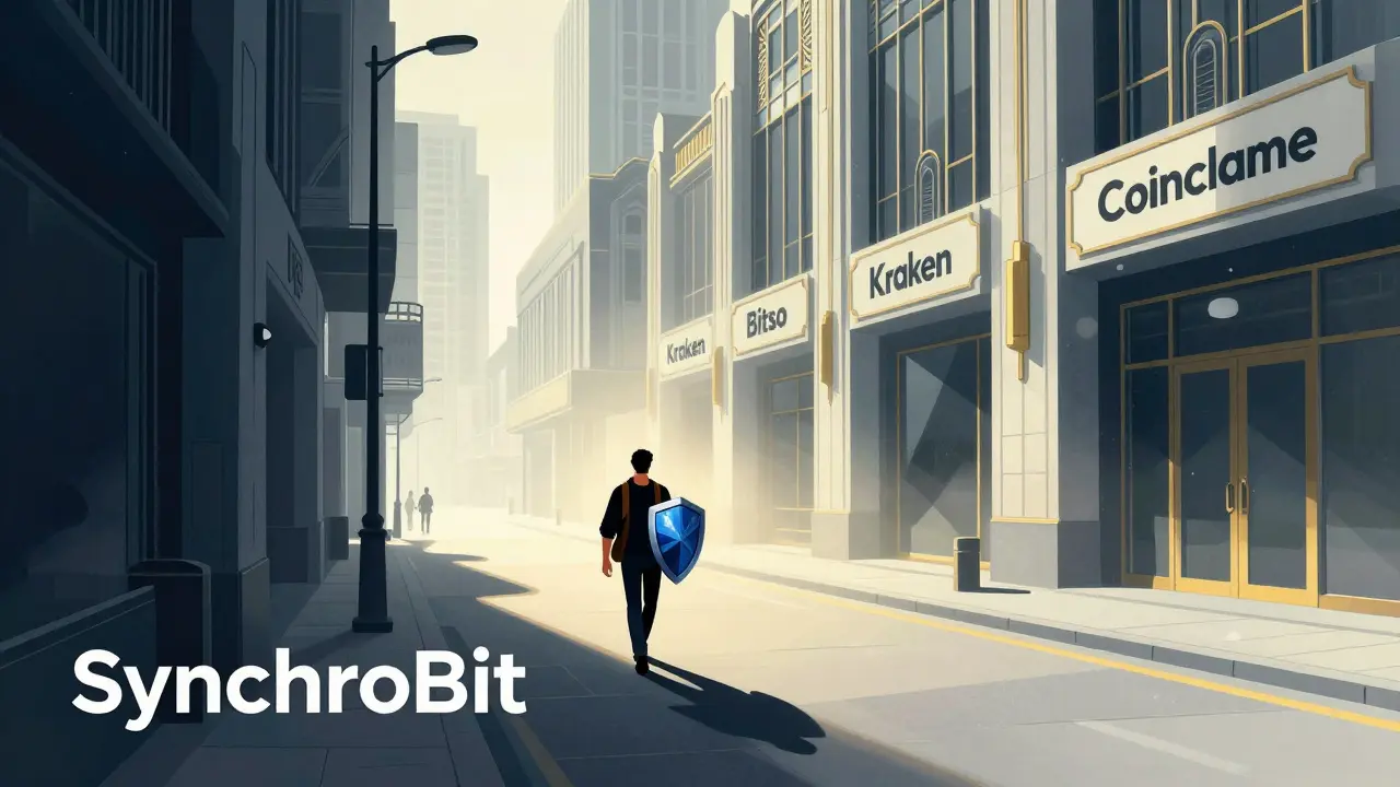 Contrast between shady exchange and safe regulated platforms illustrated