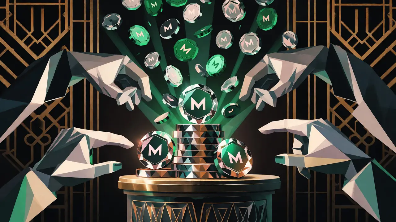 Voting with MX tokens for HUSL rewards in geometric Art Deco art